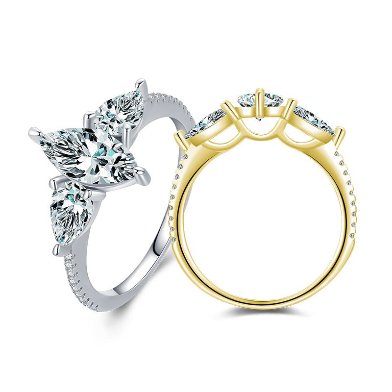 High Quality Silver Classic Diamond Ring For Women