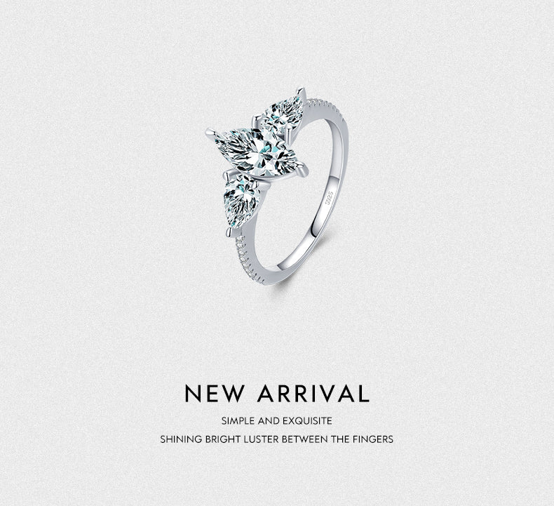 High Quality Silver Classic Diamond Ring For Women