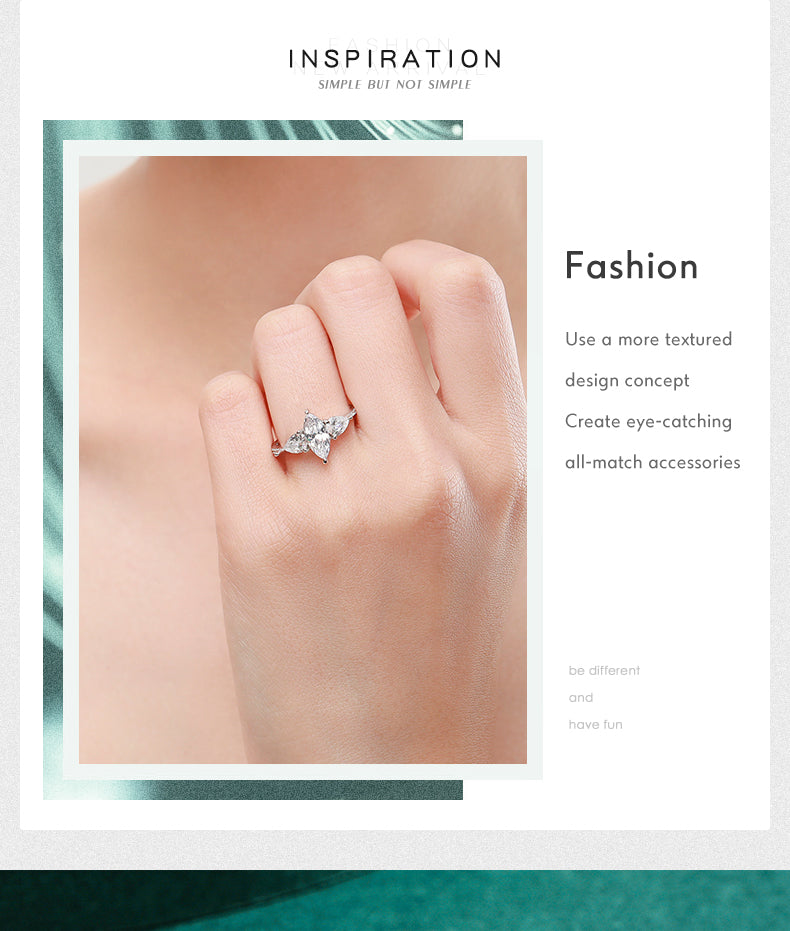 High Quality Silver Classic Diamond Ring For Women
