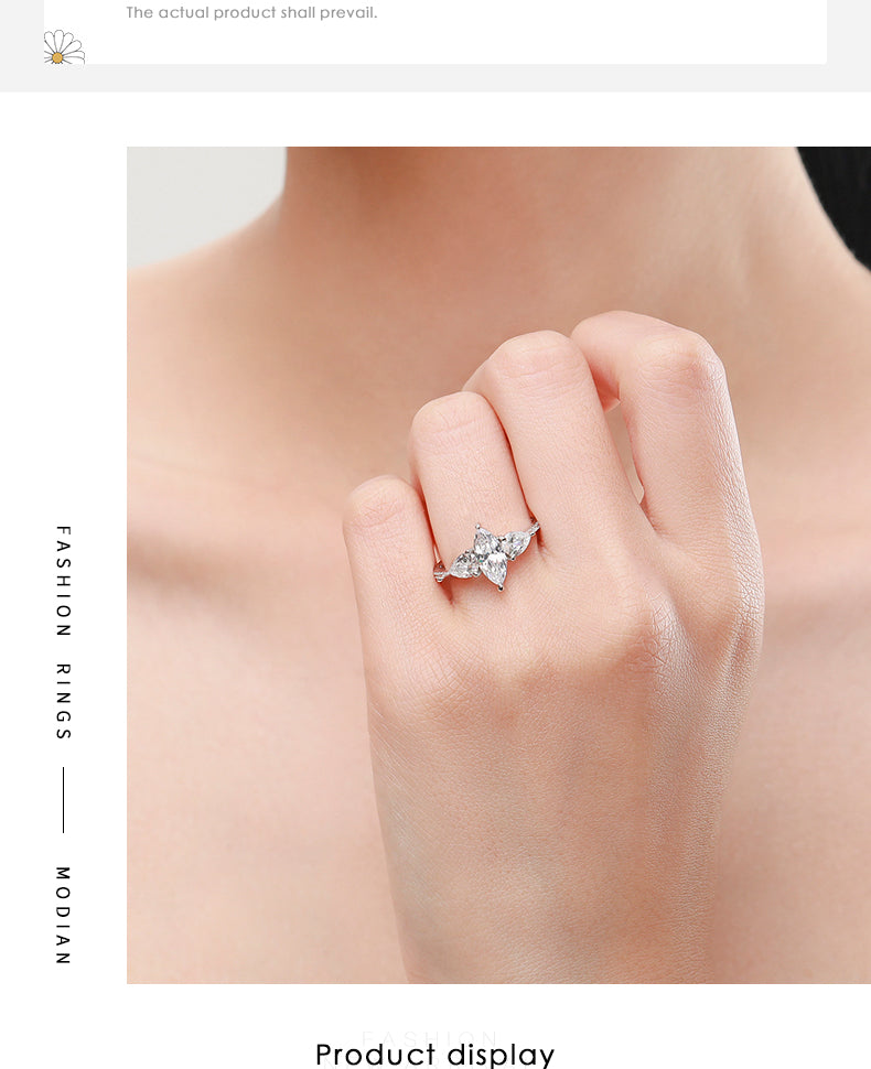 High Quality Silver Classic Diamond Ring For Women