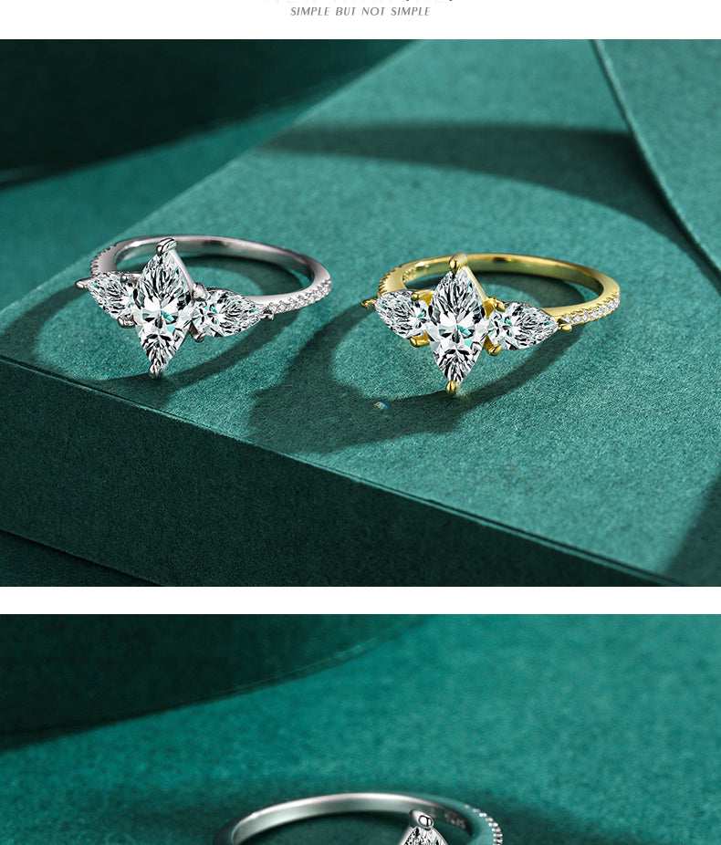 High Quality Silver Classic Diamond Ring For Women