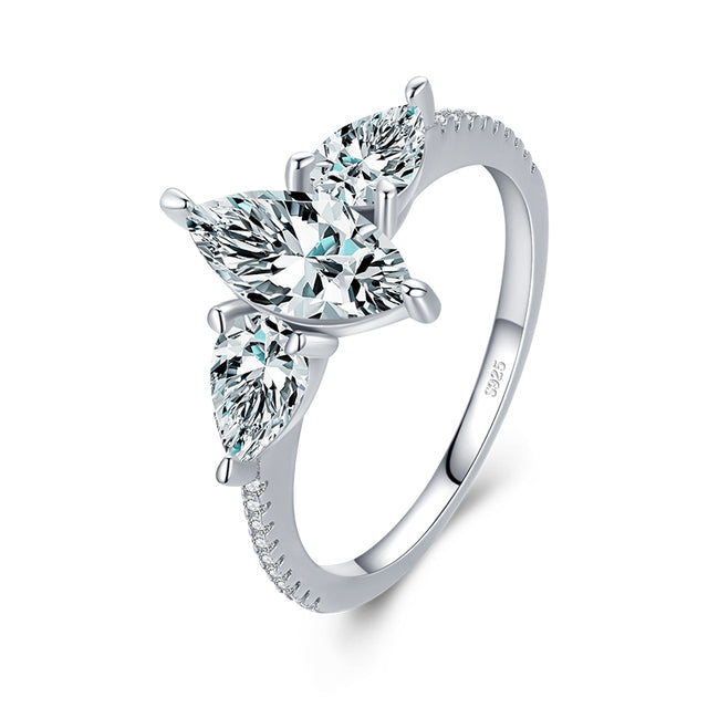 High Quality Silver Classic Diamond Ring For Women