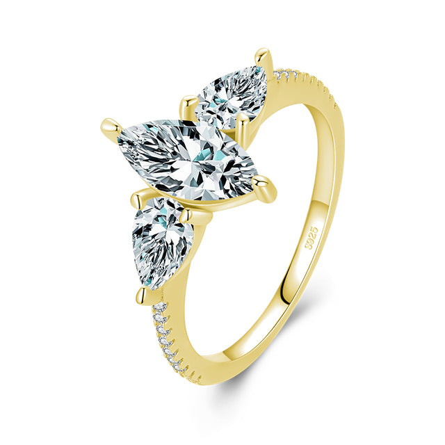 High Quality Silver Classic Diamond Ring For Women