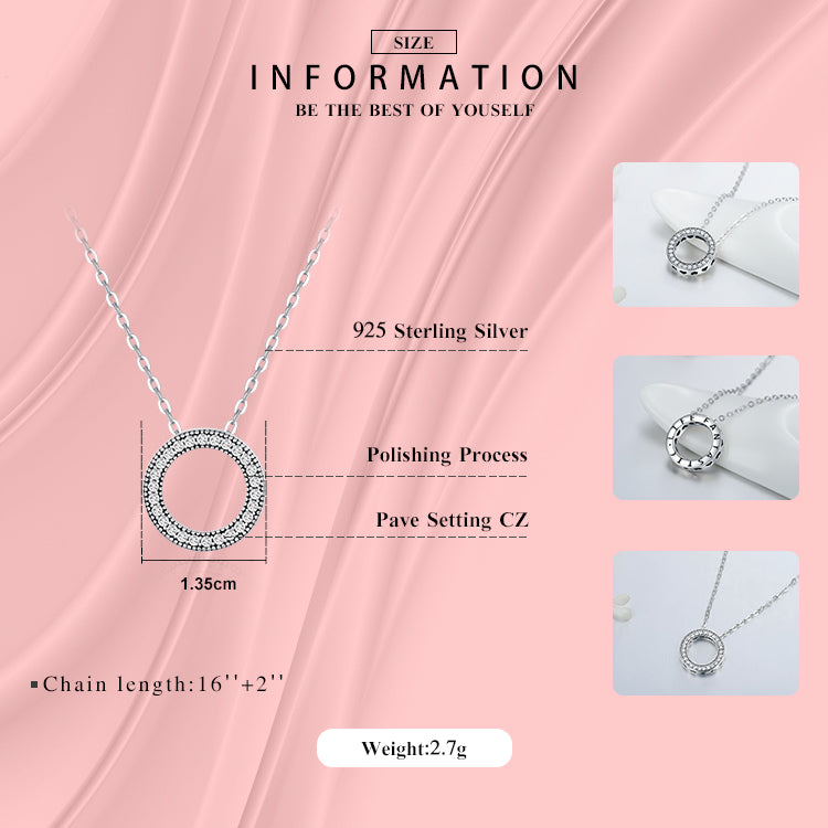 Romantic Necklace  - Round Hearts Necklace For Women