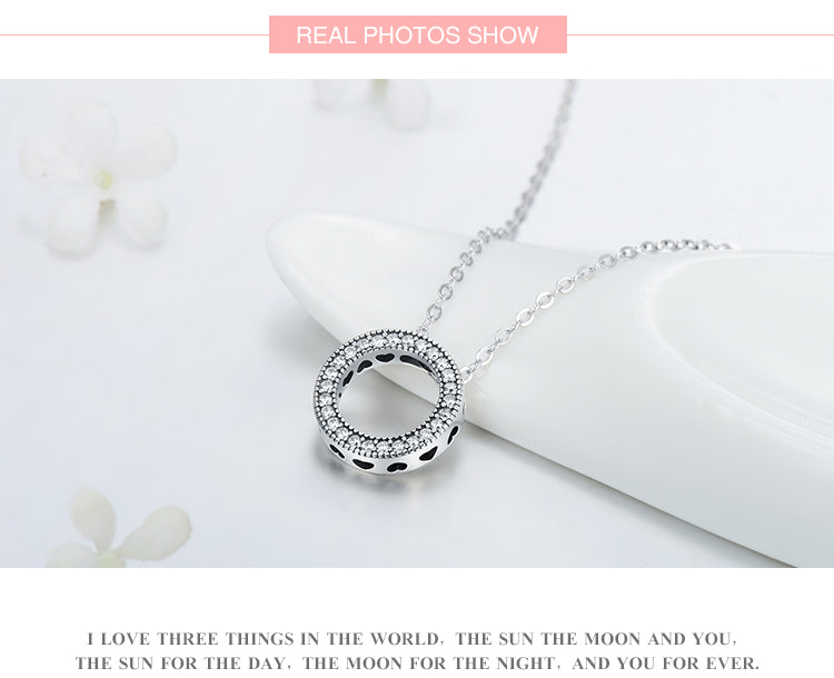 Romantic Necklace  - Round Hearts Necklace For Women