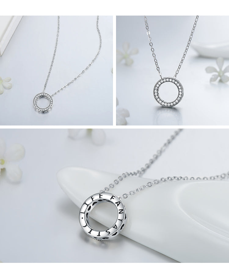 Romantic Necklace  - Round Hearts Necklace For Women
